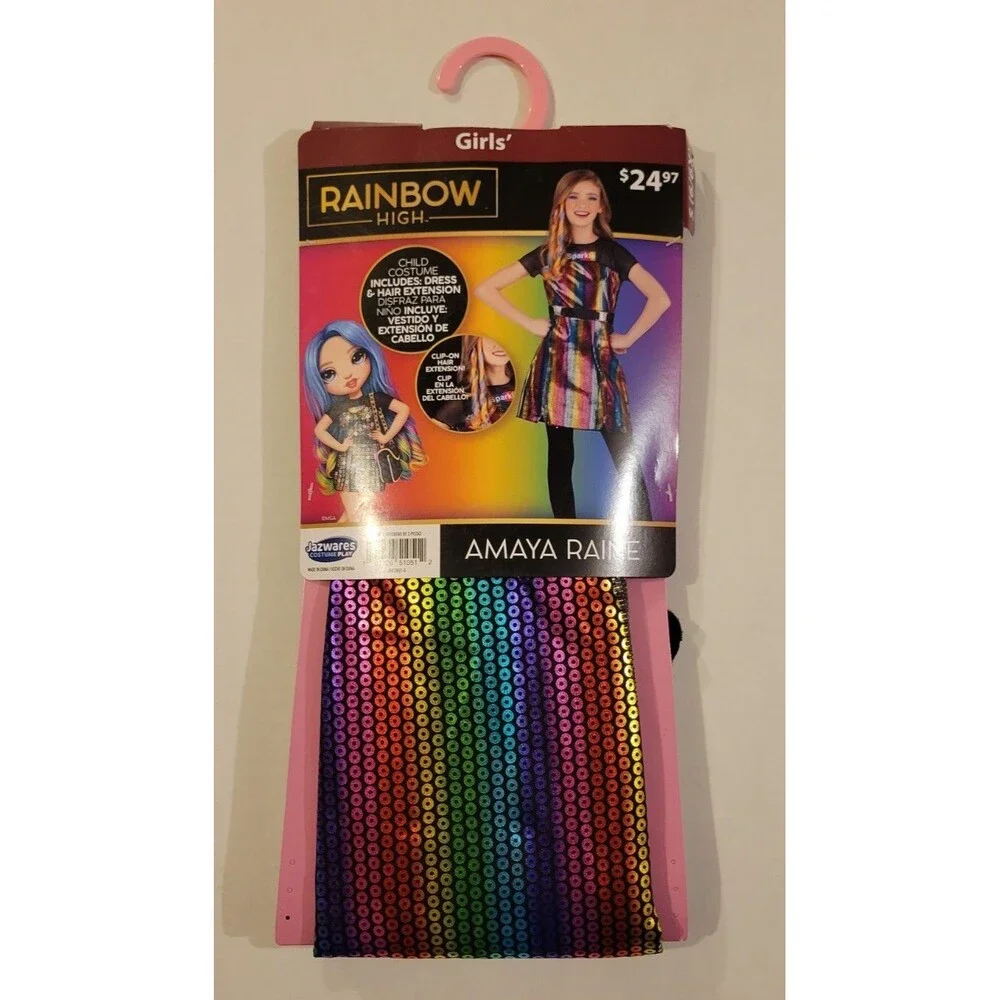 Rainbow High Amaya Raine Girls Halloween Costume Size S 6/6X